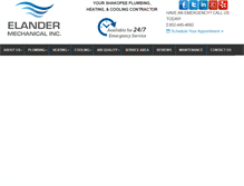 Tablet Screenshot of elandermechanical.com
